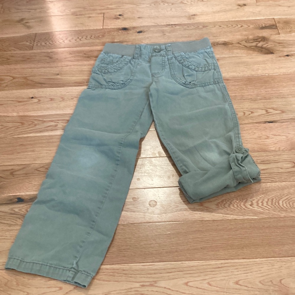 1989 place army green pants that can become capris